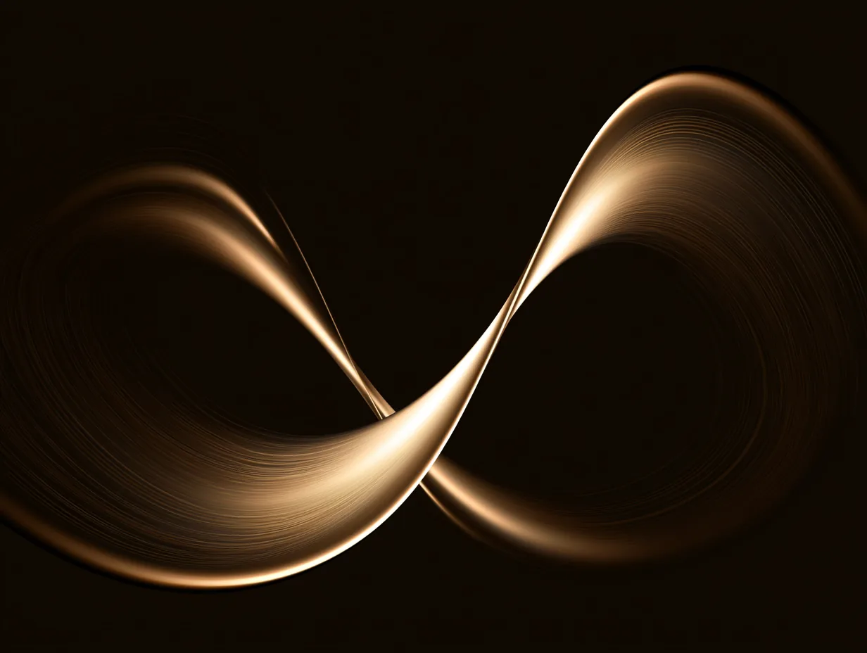 Elegantes Datenvisual des Hormonverlaufs (FSH steigt, Östradiol sinkt) in Gold auf Charcoal